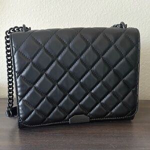 Aldo Black Quilted Crossbody Bag